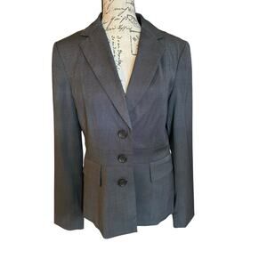 Banana Republic Women’s Gray Power Structured Blazer Size 6 CareerWear QuietLux